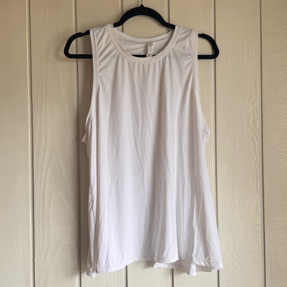 Lululemon White Open Back Tank